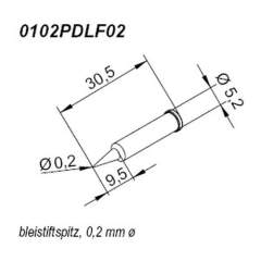 Ersa 0102PDLF02. Ersadur Lötspitze für i-Tool, bleistiftspitz gerade 0,2mm