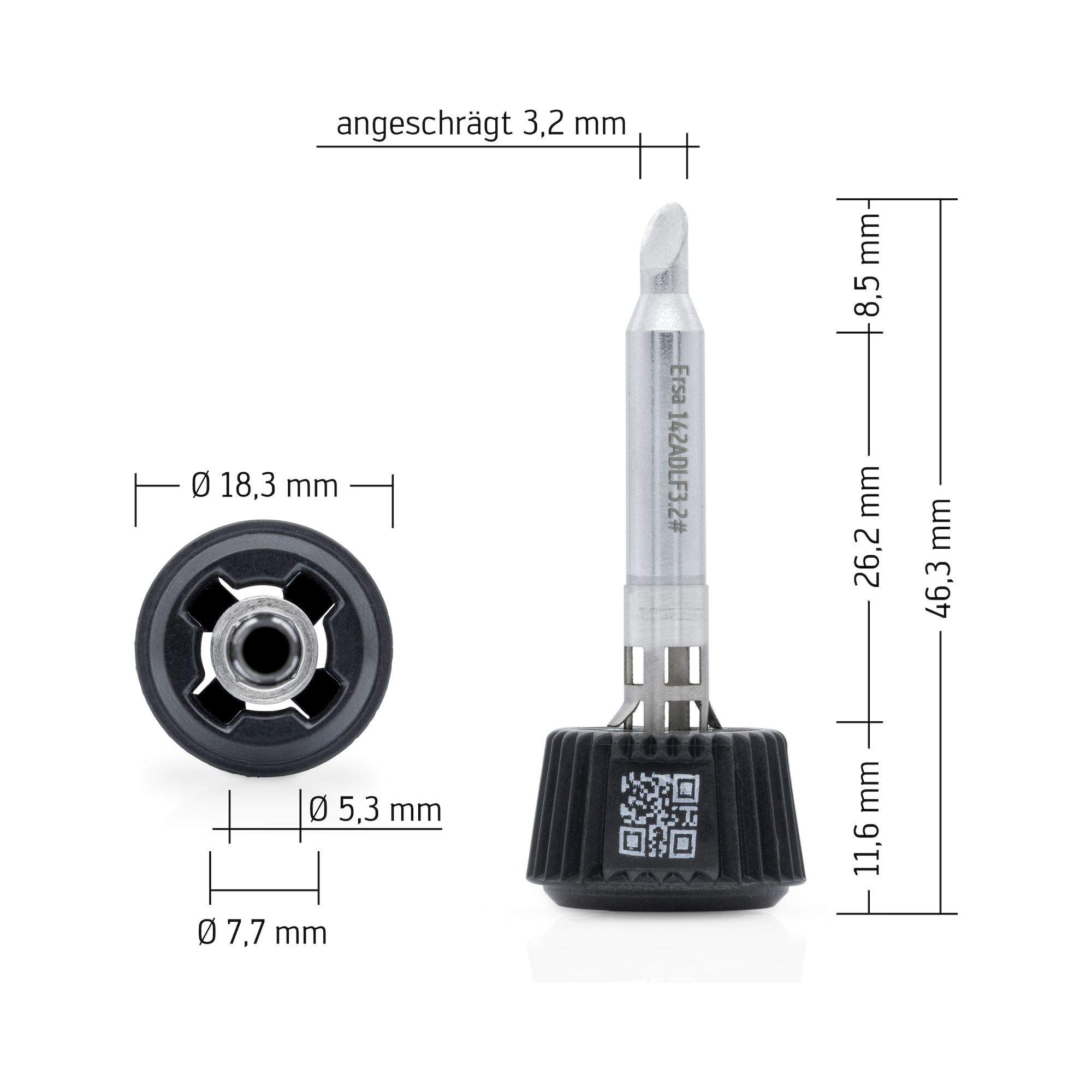 Ersa 0142ADLF32. Ersadur Lötspitze für i-Tool MK2 & i-Tool Trace, angeschrägt 3,2 mm