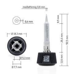 Ersa 0142CDLF08. Ersadur Lötspitze für i-Tool MK2 & i-Tool Trace, meißelförmig 0,8 mm