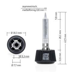 Ersa 0142CDLF08A. Ersadur Lötspitze für i-Tool MK2 & i-Tool Trace, asymmetrisch, meißelförmig 0,8 mm