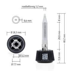 Ersa 0142CDLF12. Ersadur Lötspitze für i-Tool MK2 & i-Tool Trace, meißelförmig 1,2 mm