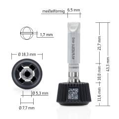 Ersa 0142CDLF65. Ersadur Lötspitze für i-Tool MK2 & i-Tool Trace, meißelförmig 6,5 mm