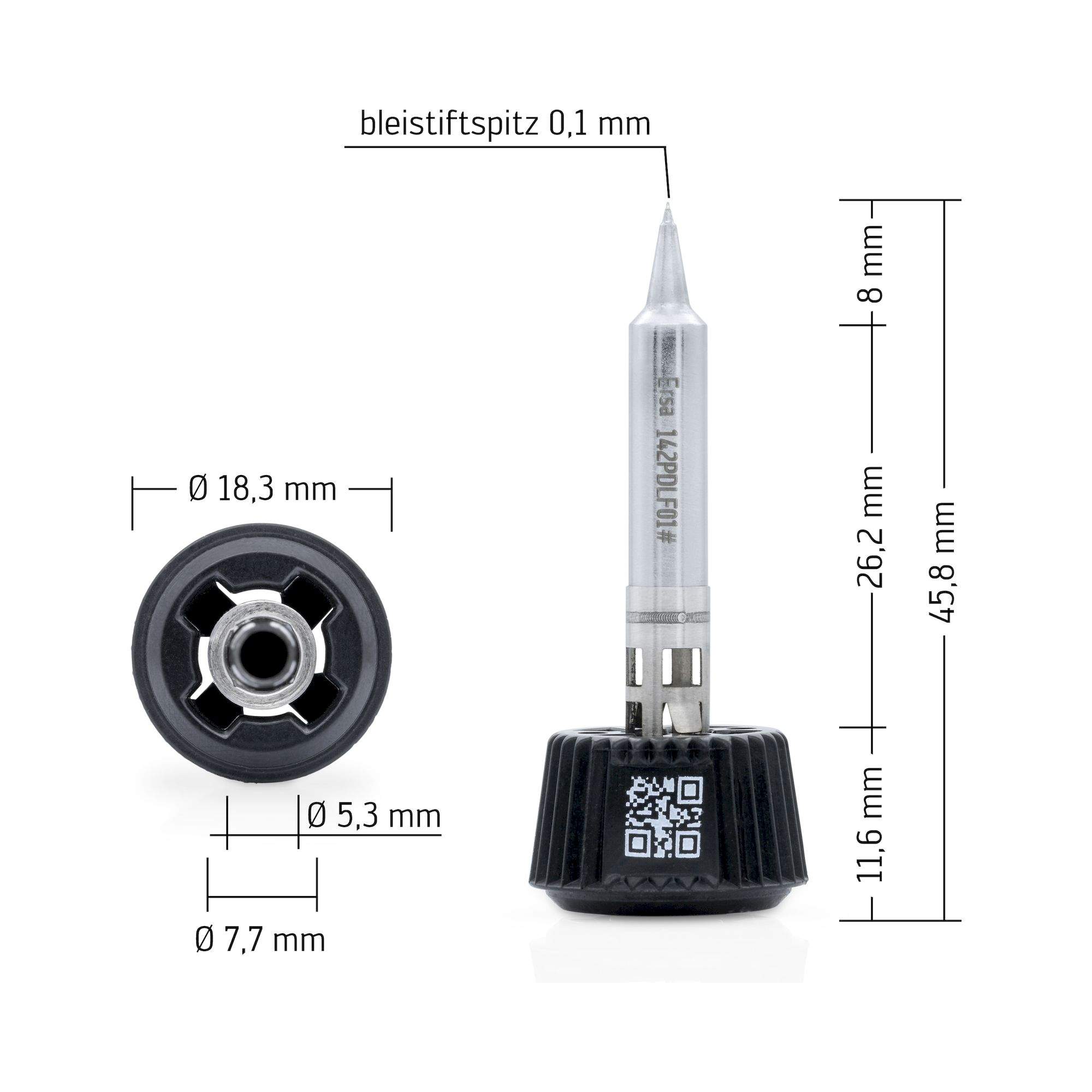 Ersa 0142PDLF01. Ersadur Lötspitze für i-Tool MK2 & i-Tool Trace, bleistiftspitz 0,1 mm