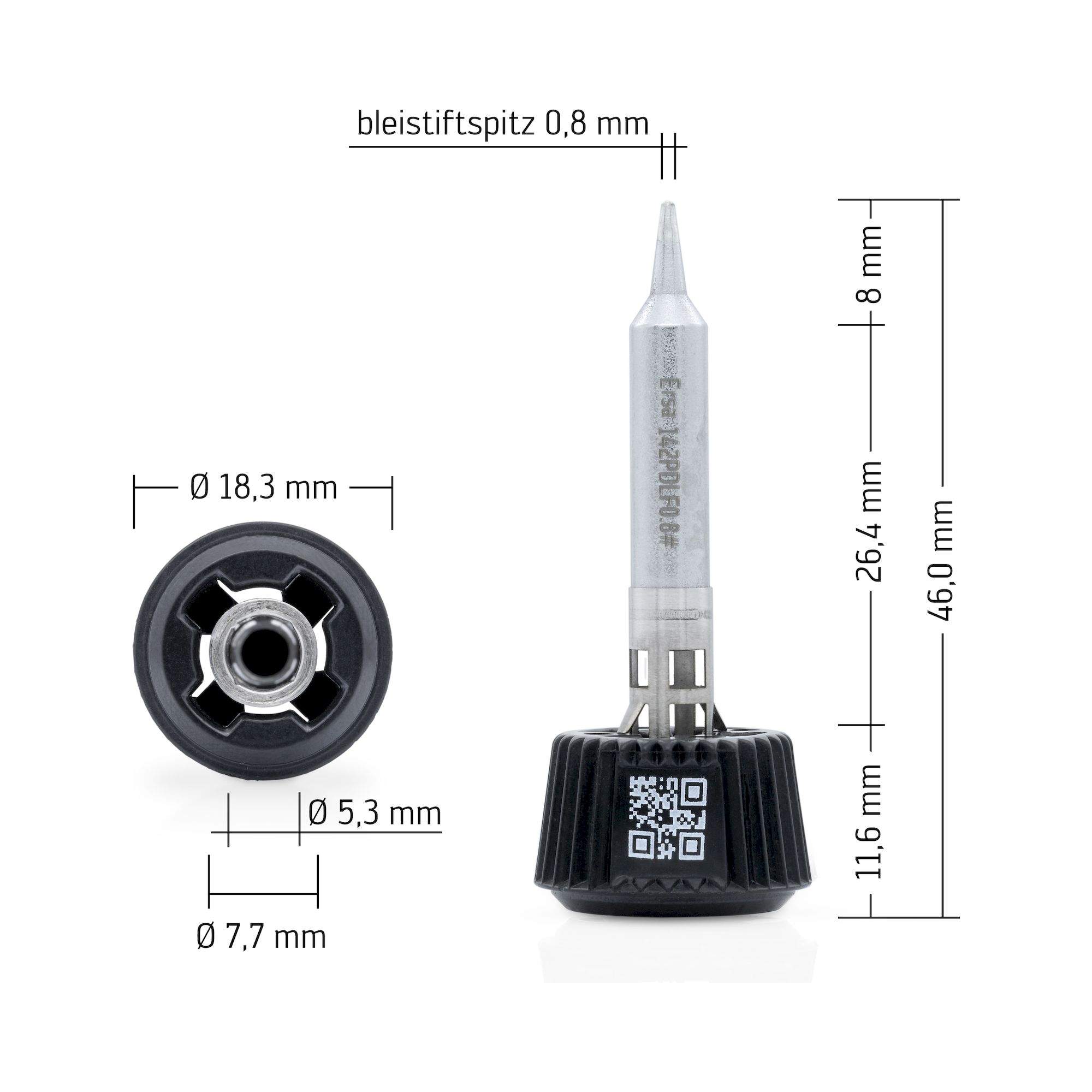 Ersa 0142PDLF08. Ersadur Lötspitze für i-Tool MK2 & i-Tool Trace, bleistiftspitz 0,8 mm