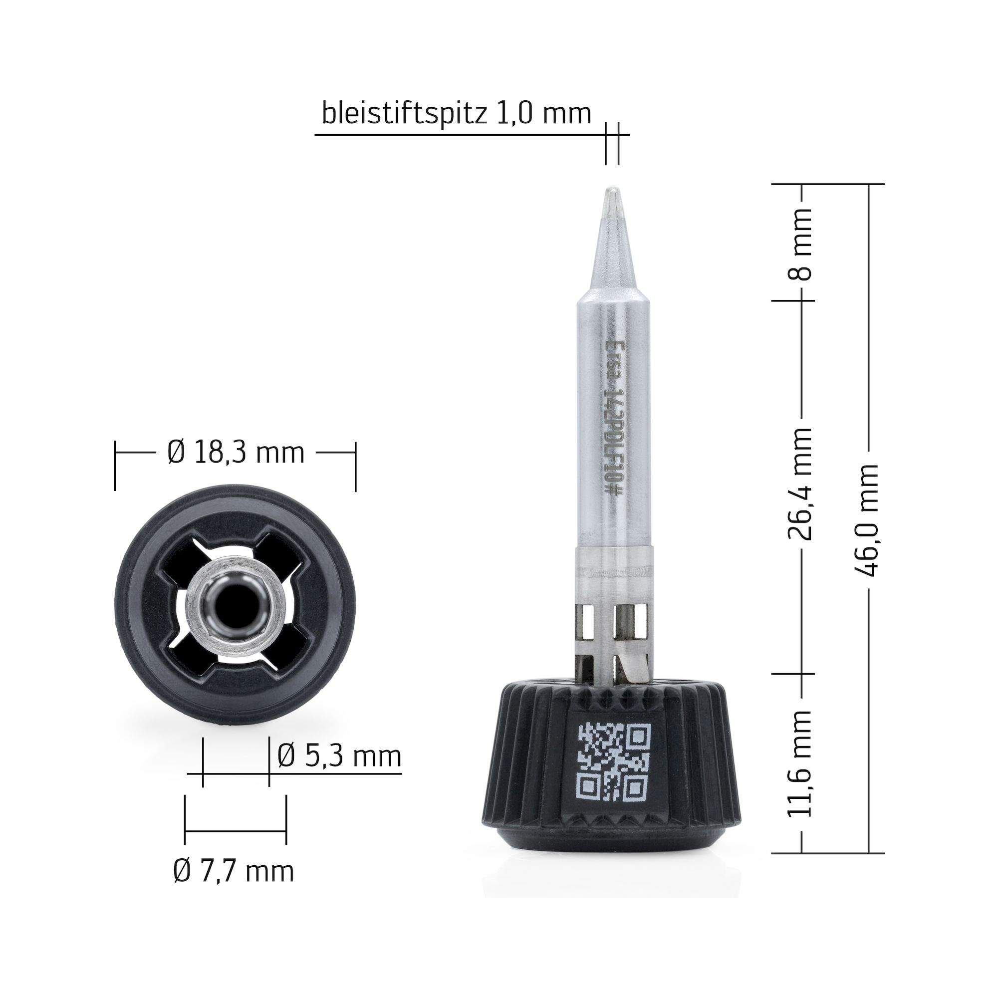 Ersa 0142PDLF10. Ersadur Lötspitze für i-Tool MK2 & i-Tool Trace, bleistiftspitz 1,0 mm