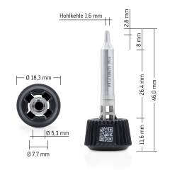 Ersa 0142WDLF16. Ersadur Lötspitze für i-Tool MK2 & i-Tool Trace, Hohlkehle 1,6 mm