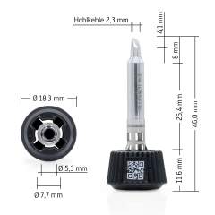 Ersa 0142WDLF23. Ersadur Lötspitze für i-Tool MK2 & i-Tool Trace, Hohlkehle 2,3 mm