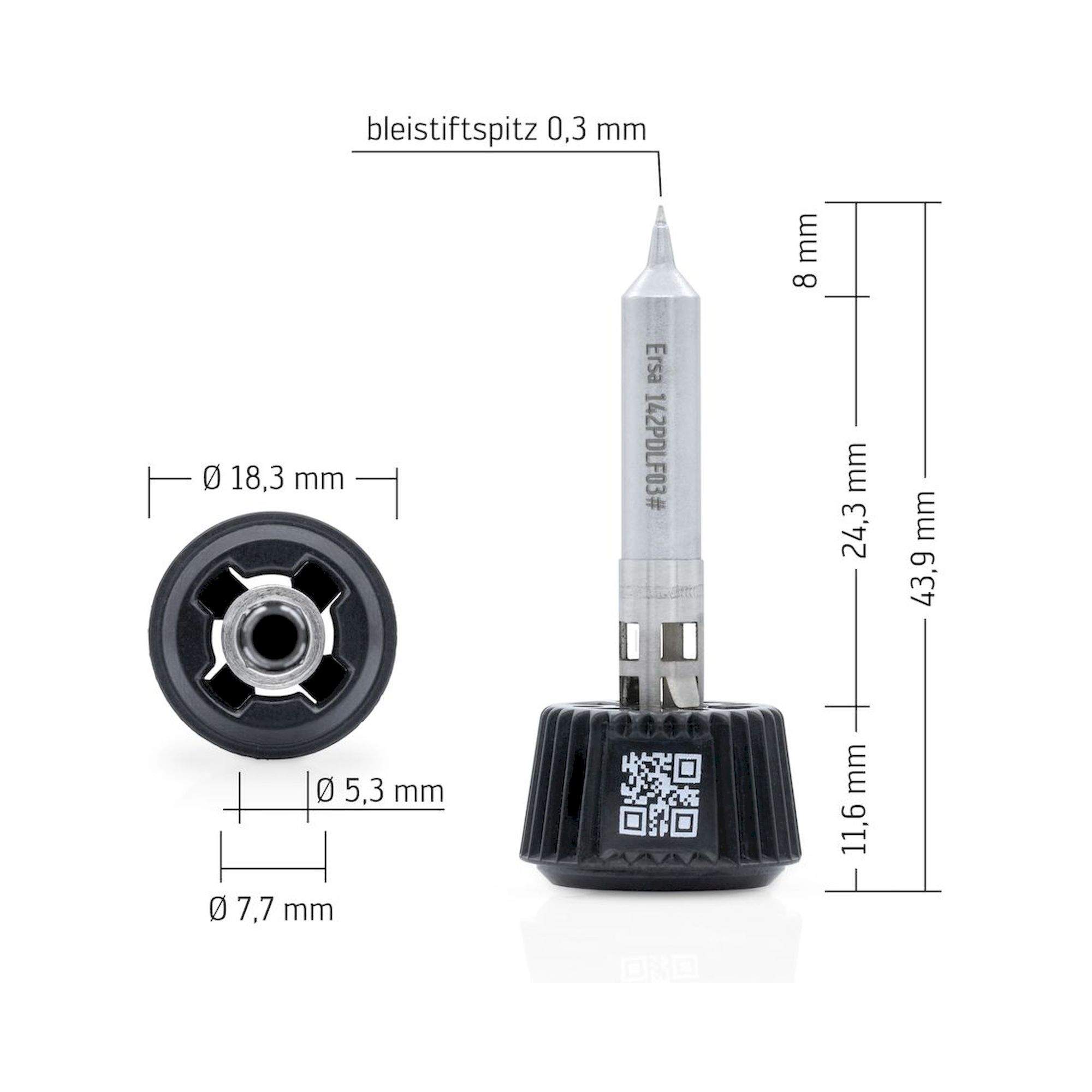 Ersa 0142PDLF03 Panne Ersadur pour i-Tool MK2 &amp; i-Tool Trace, pointe de crayon 0,3 mm