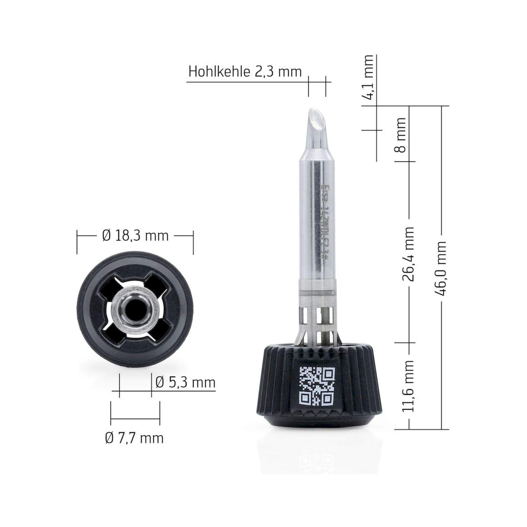 Ersa 0142WDLF23. Ersadur Lötspitze für i-Tool MK2 & i-Tool Trace, Hohlkehle 2,3 mm
