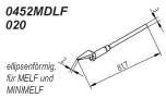 Ersa 0452MDLF020. Ersadur Entlötspitzen-Satz ellipsenförmig 2,0 mm 