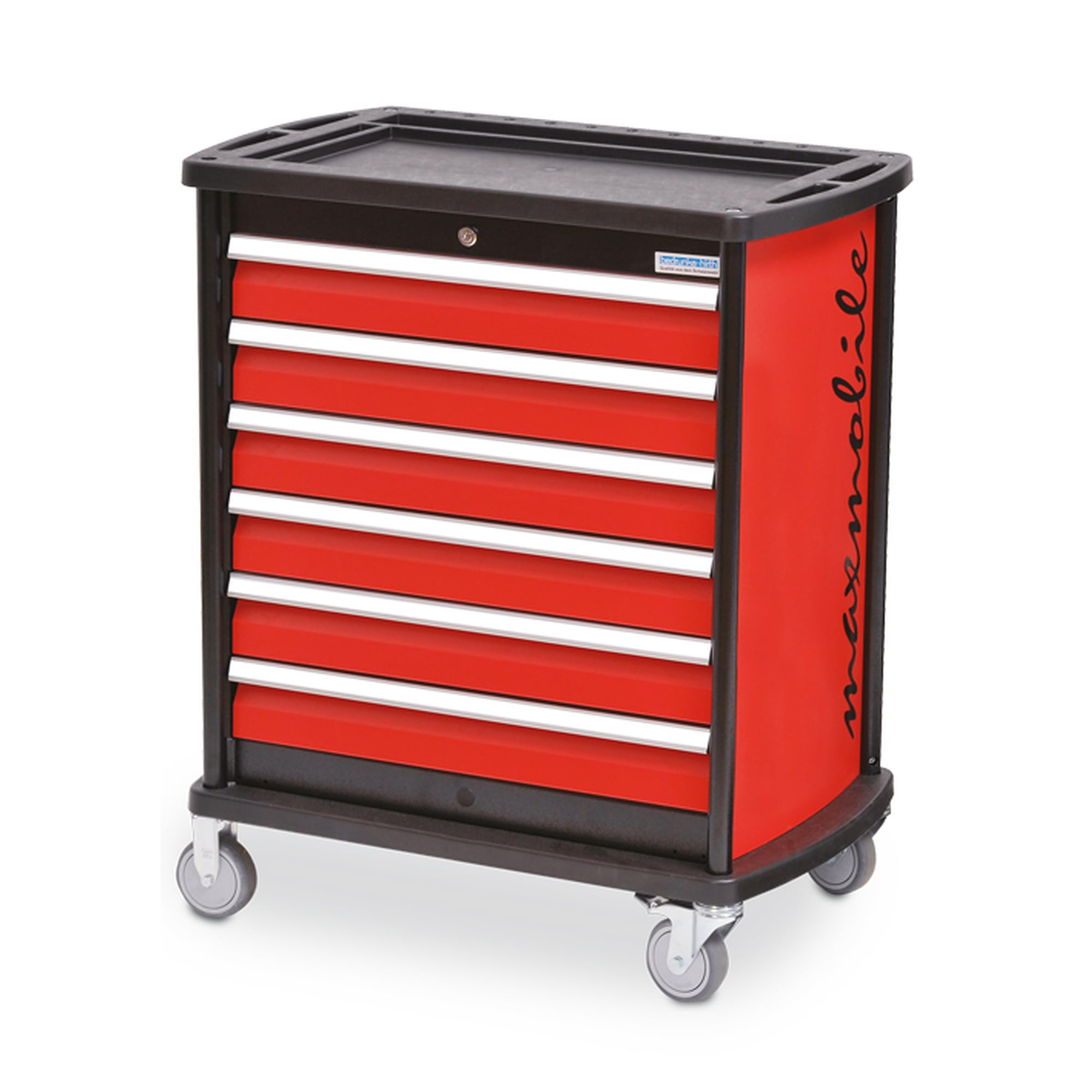 Servante d'atelier maxmobile 1, 6 tiroirs, trame R 24-12, 780 mm - Bedrunka+Hirth 08.88.92A