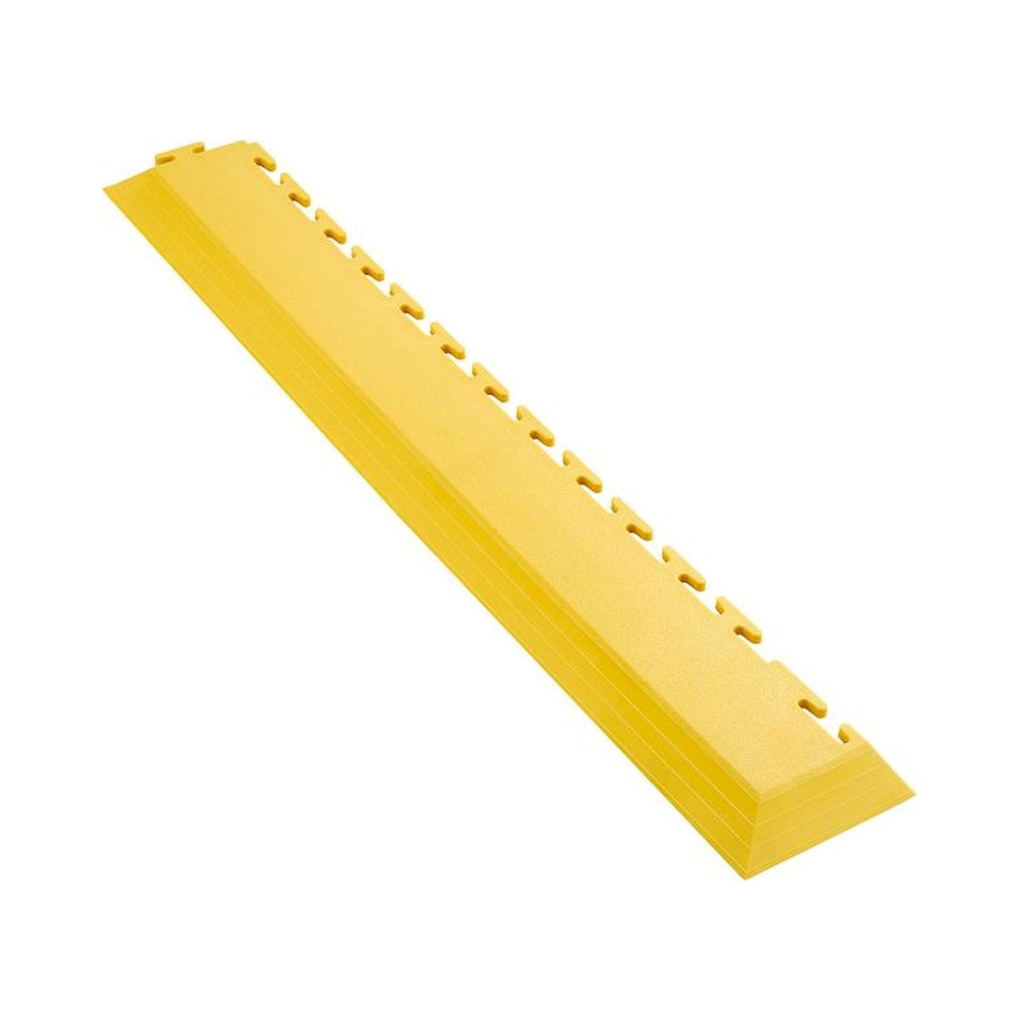 Ecotile E59.600/1. PVC corner ramp, yellow, 10 mm > 1 mm, 590x70 mm