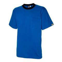ESD T-Shirt Kurzarm, Rundhals, 96% Baumwolle, 4% Leitgarn, kobaltblau
