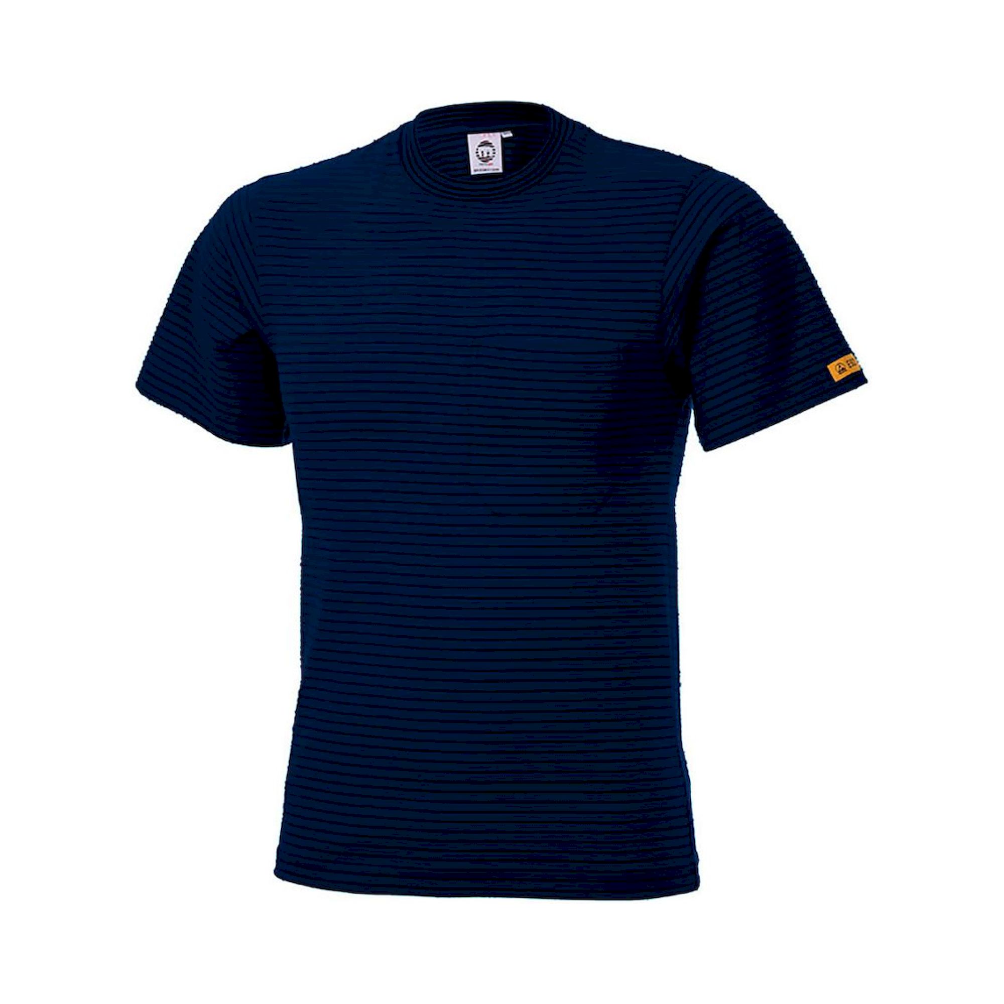 ESD T-Shirt Kurzarm, Rundhals, 96% Baumwolle, 4% Leitgarn, navy