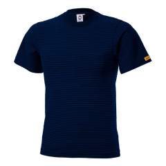 ESD T-Shirt Kurzarm, Rundhals, 96% Baumwolle, 4% Leitgarn, navy