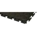 Ecotile E500/7/100. PVC floor tile, black, standard, studded, 4 pieces, 500x500x7 mm