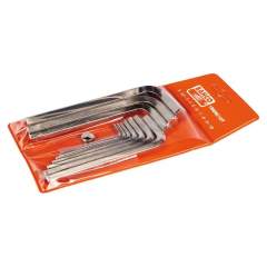 Bahco 1998M/10T. Metric hexagon socket key set, nickel-plated, 2 to 10 mm, 10 pieces