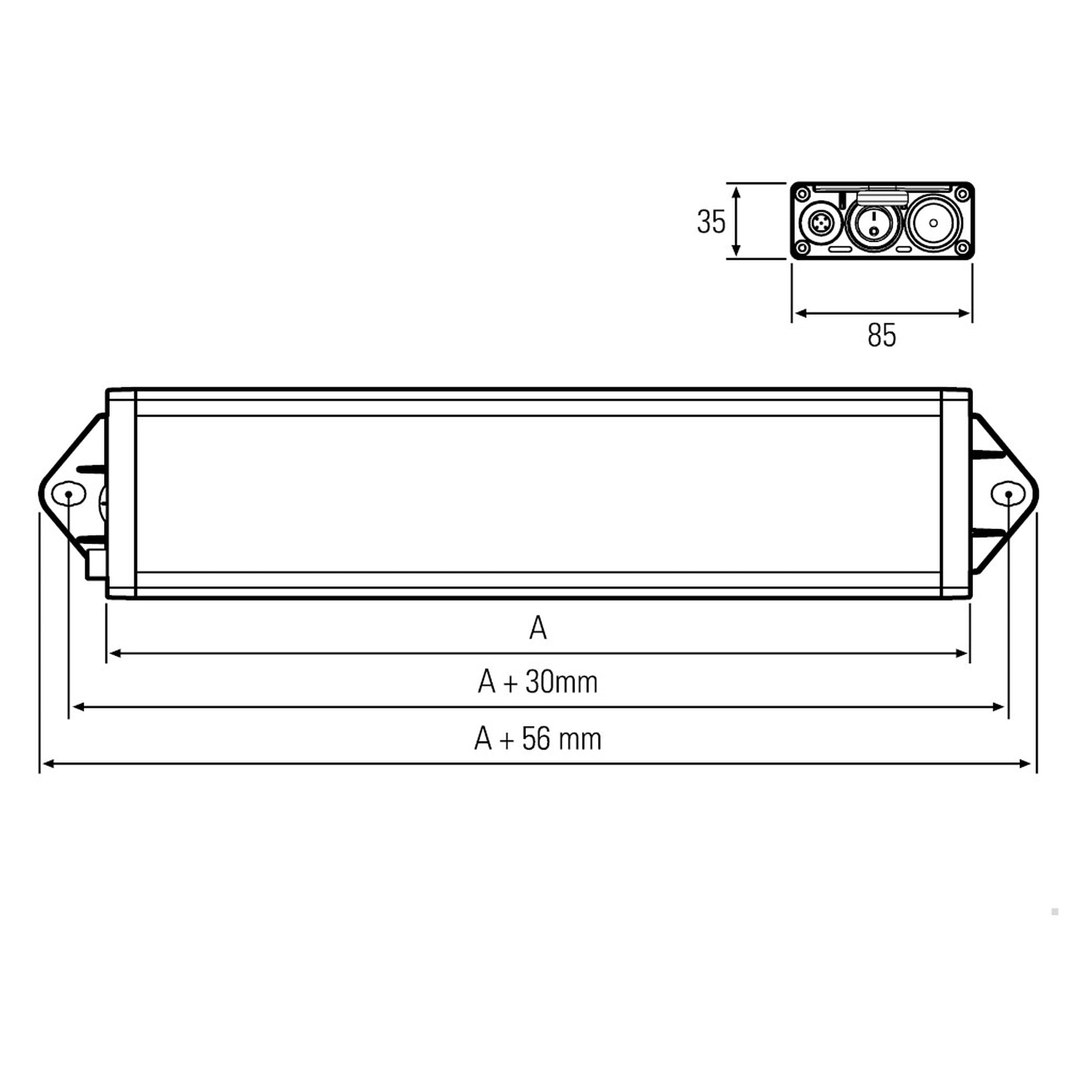 Luminaire de poste UNILED SL 295 mm micro-prismes, 5700K 12W 24V DC - LED2WORK 110914-21