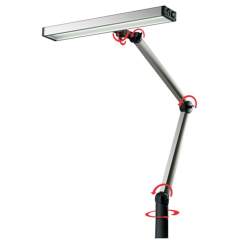 LED2WORK 120610-01. LED Beleuchtung UNILED II Gelenkarm, Tischklemme, 100° - 16W, 230V AC