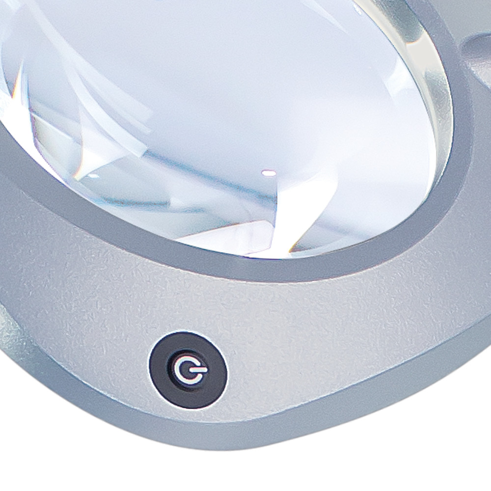 CENALED LENS magnifier lamp flexible-arm 500mm 8.4W Ø116mm glass lens, IP54 - LED2WORK 121110-01