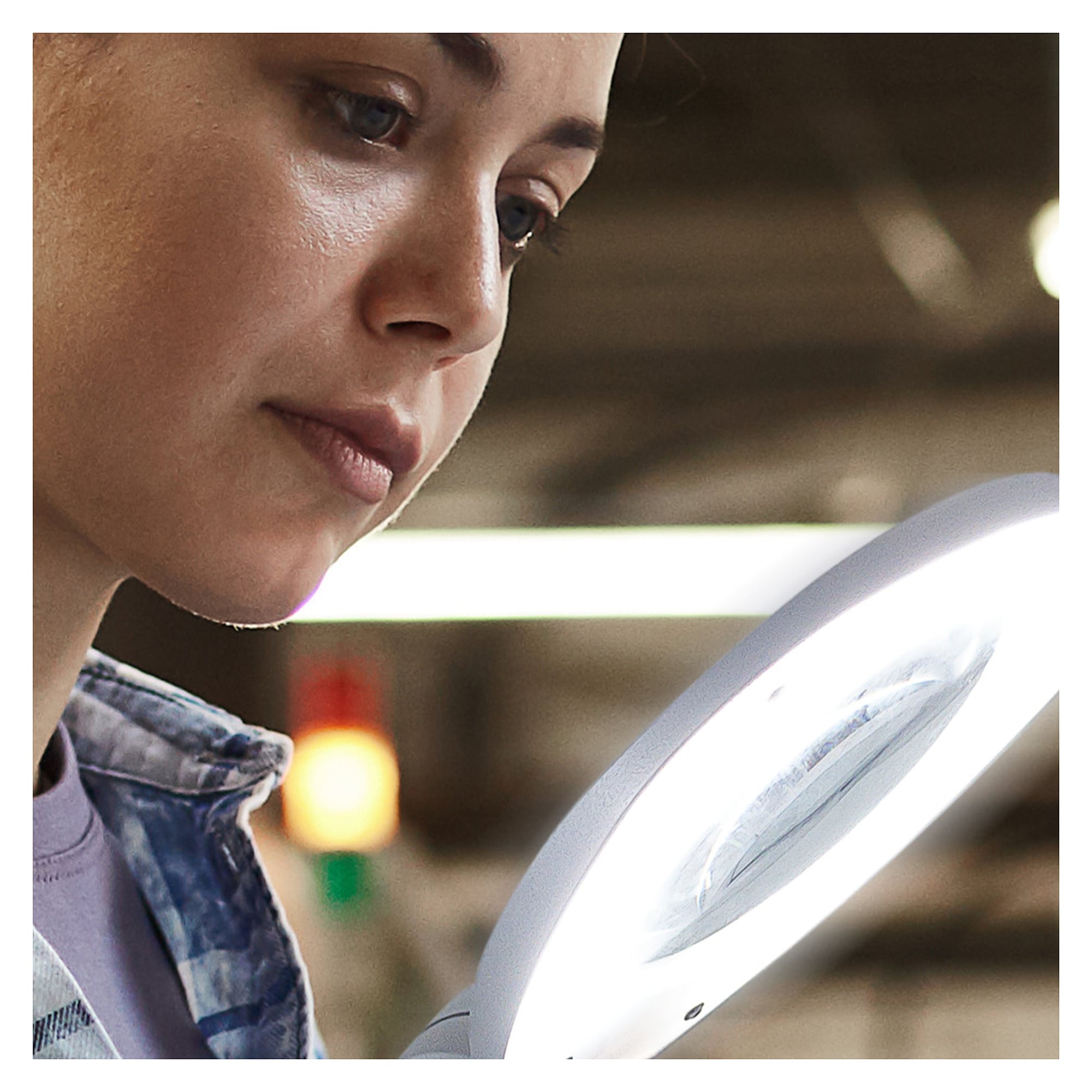 Lampe-loupe CENALED LENS bras flexible 500mm 9W Ø116mm AC, IP54 - LED2WORK 121110-11