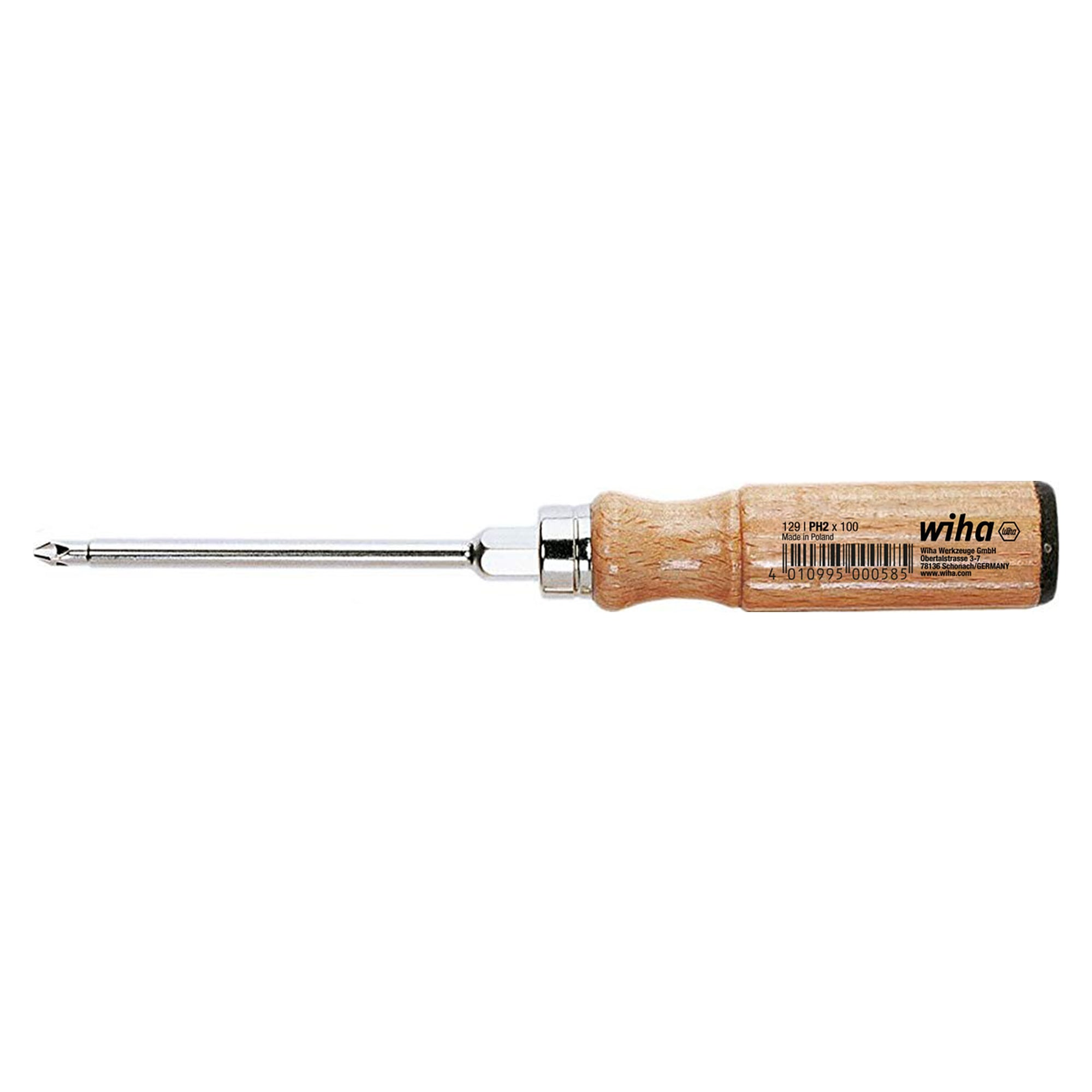 Tournevis bois Phillips PH3 x 150 mm avec manche en hêtre - Wiha 00059