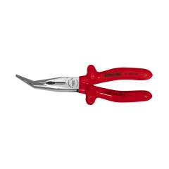Bernstein 13-208-VDE. VDE telephone pliers 205 mm bent with wire  cutter serrated jaws