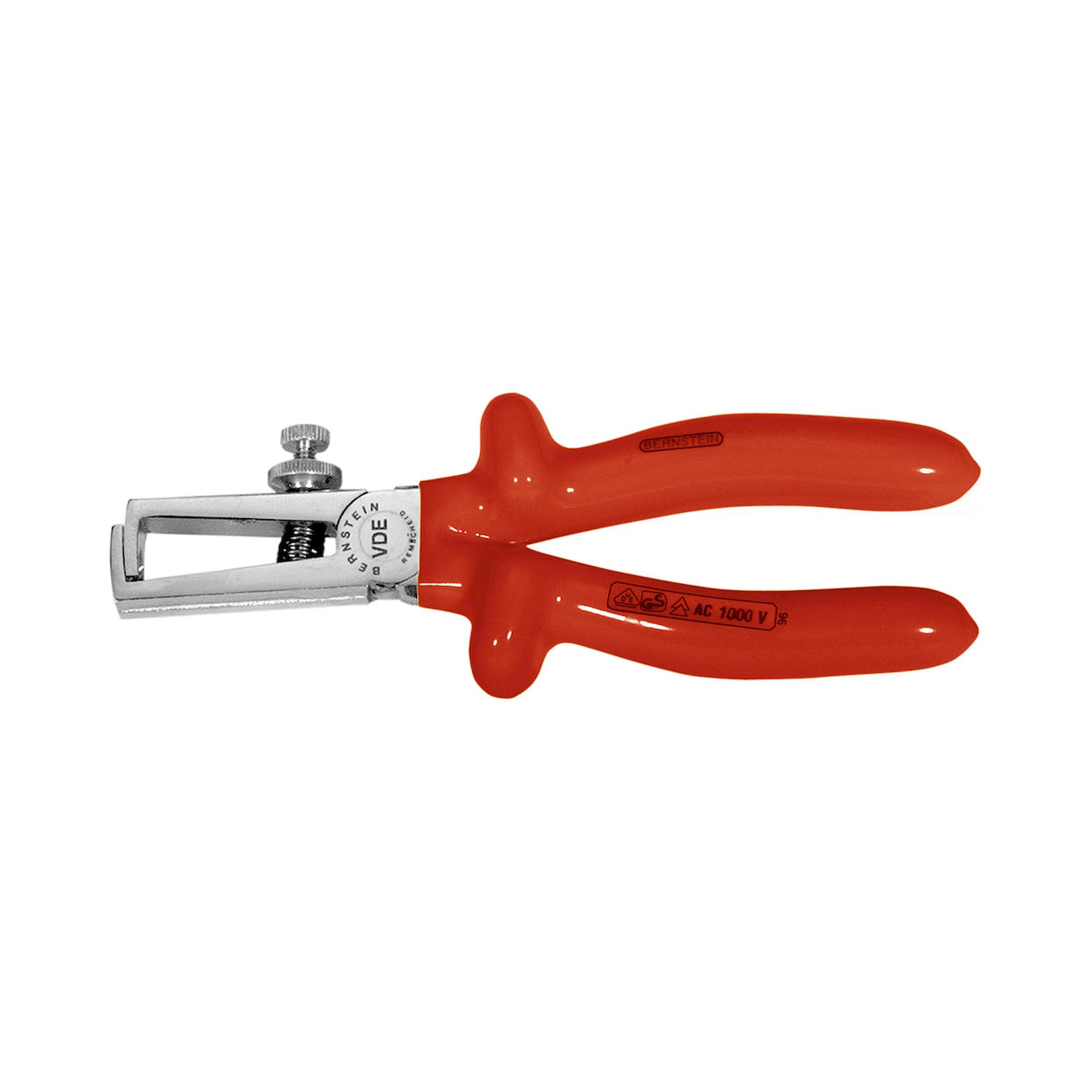 Bernstein 13-806-VDE. VDE Abisolierzange 170 mm mit Anschlagschraube