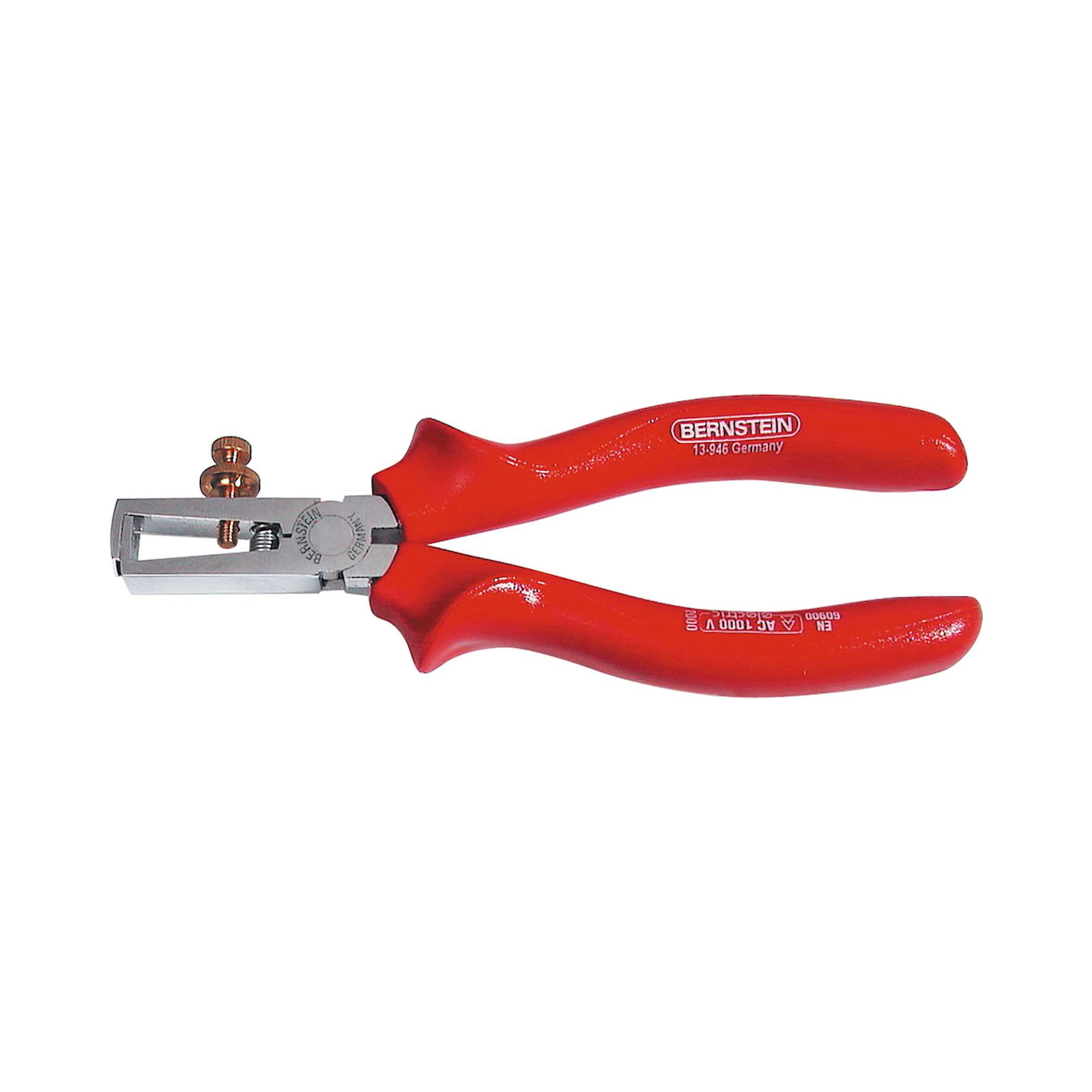 Bernstein 13-946-VDE. VDE wire  strippers 170 mm with stop screw