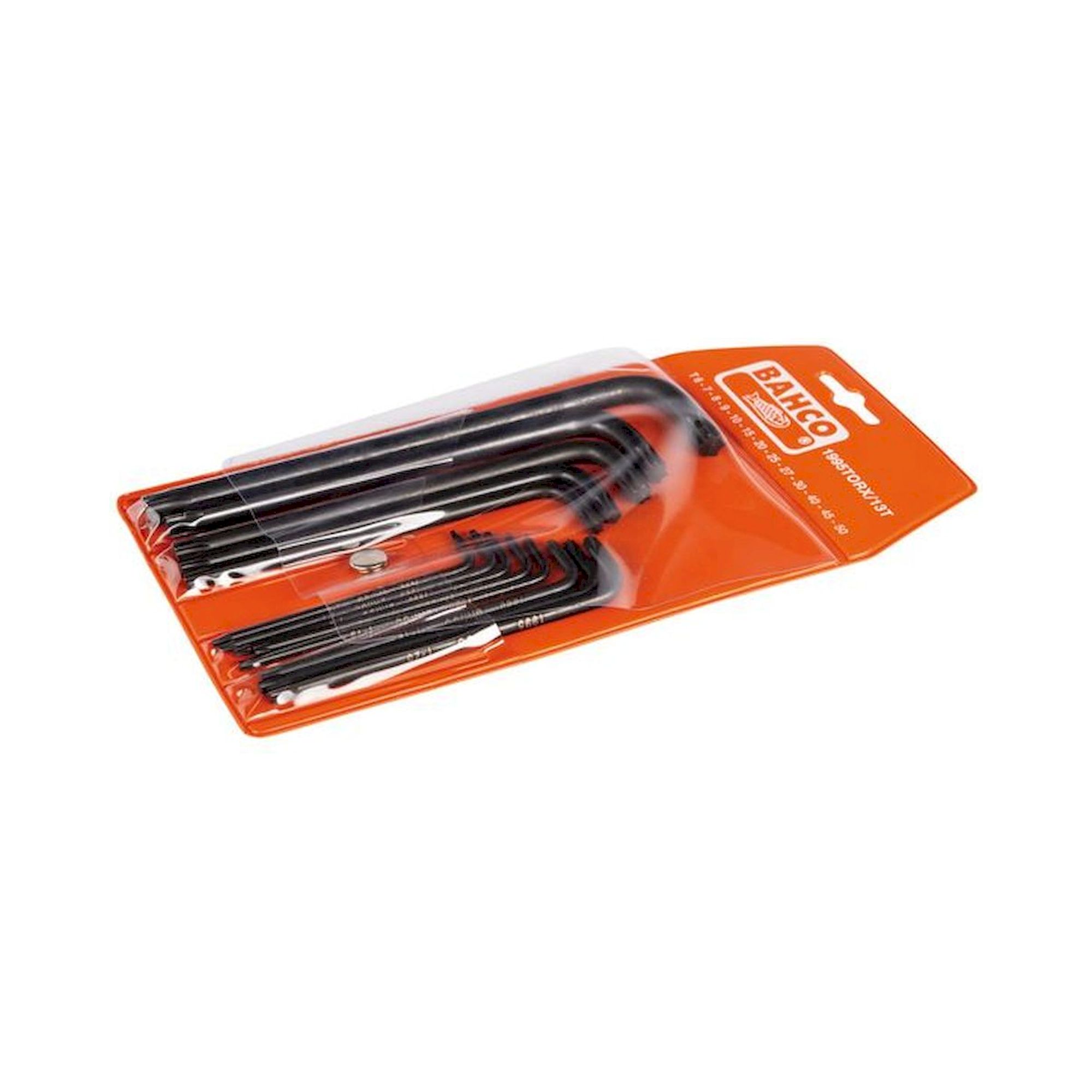 Bahco 1995Torx/13T. Torx offset screwdriver (long) set, phosphated, T6-T50, 13 pieces