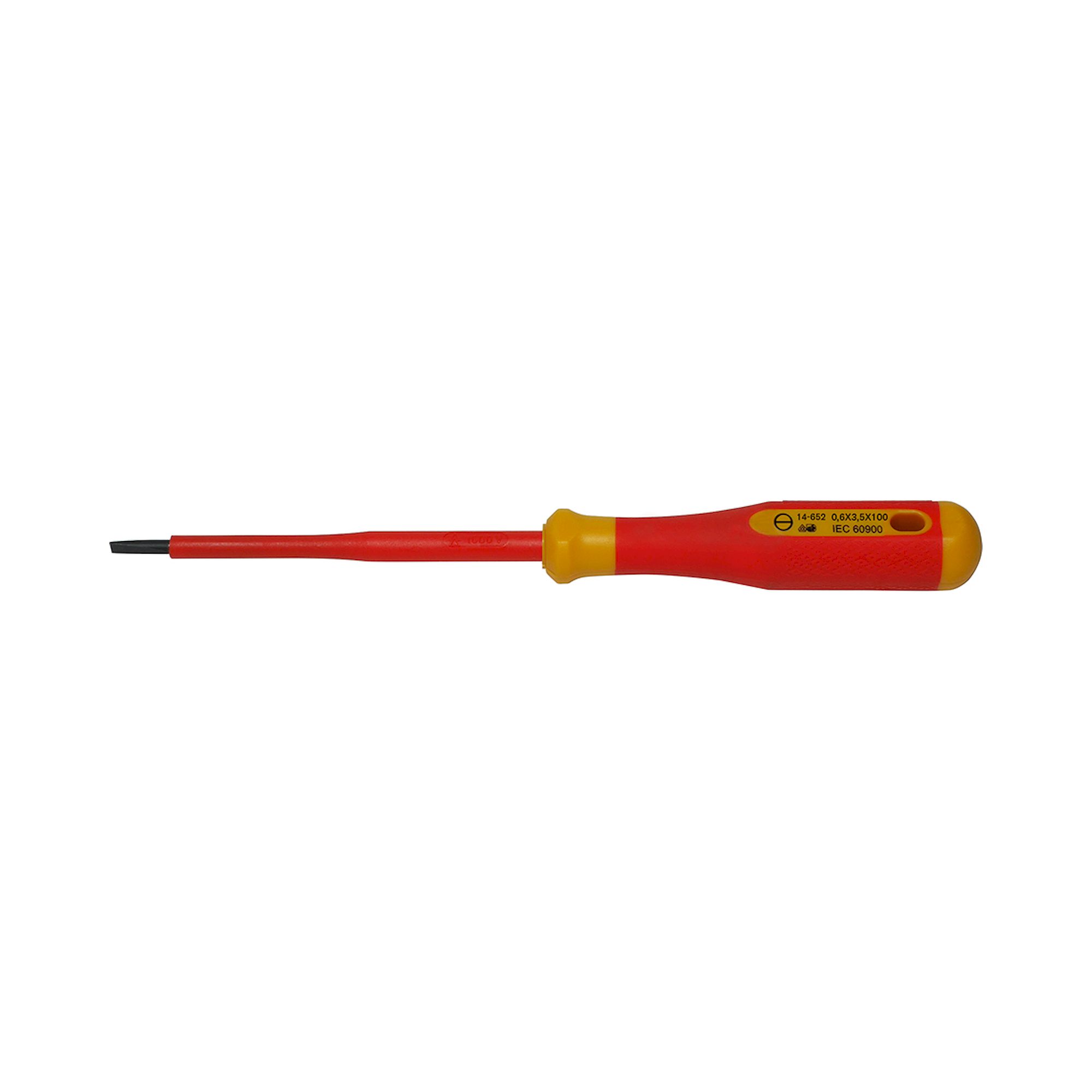 Bernstein 14-652-VDE. VDE Schraubendreher Schlitz Klinge 3,5x100 mm