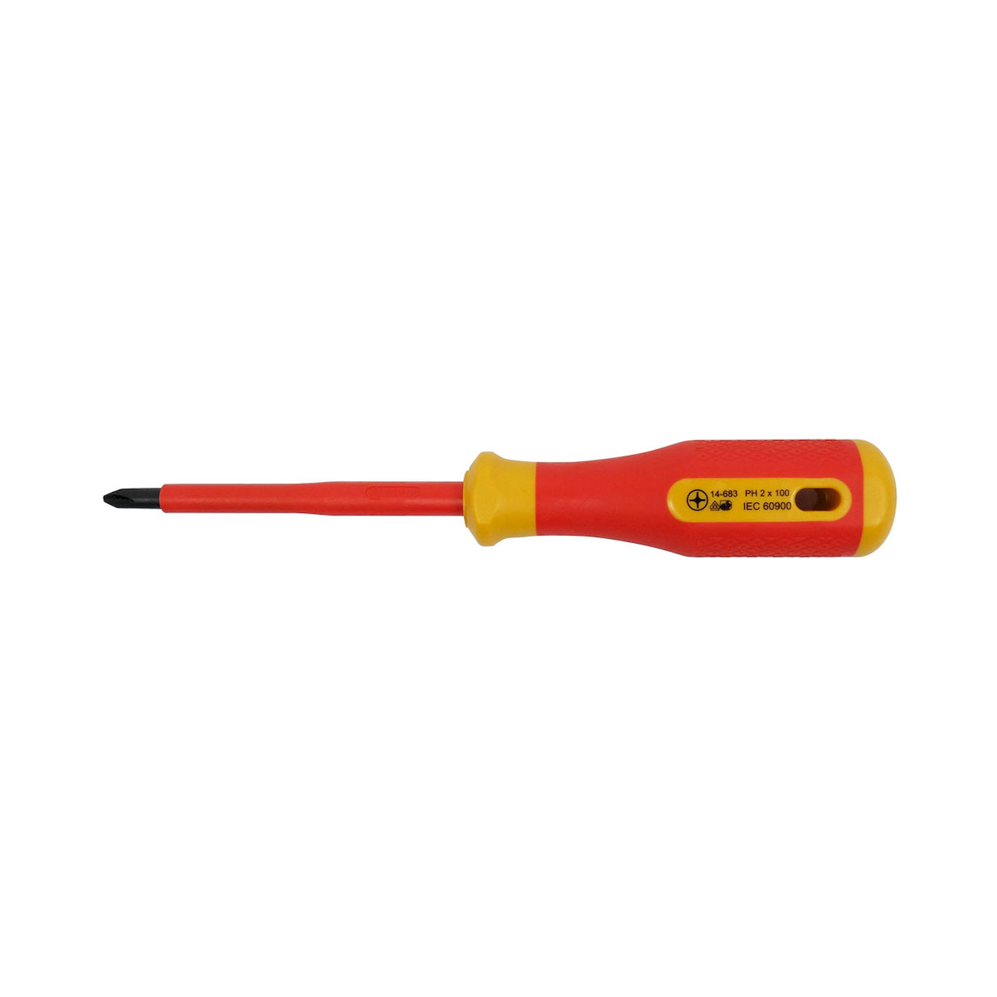 Bernstein 14-683-VDE. VDE screwdriver cross-recess PH2 diam. 6.0 mm