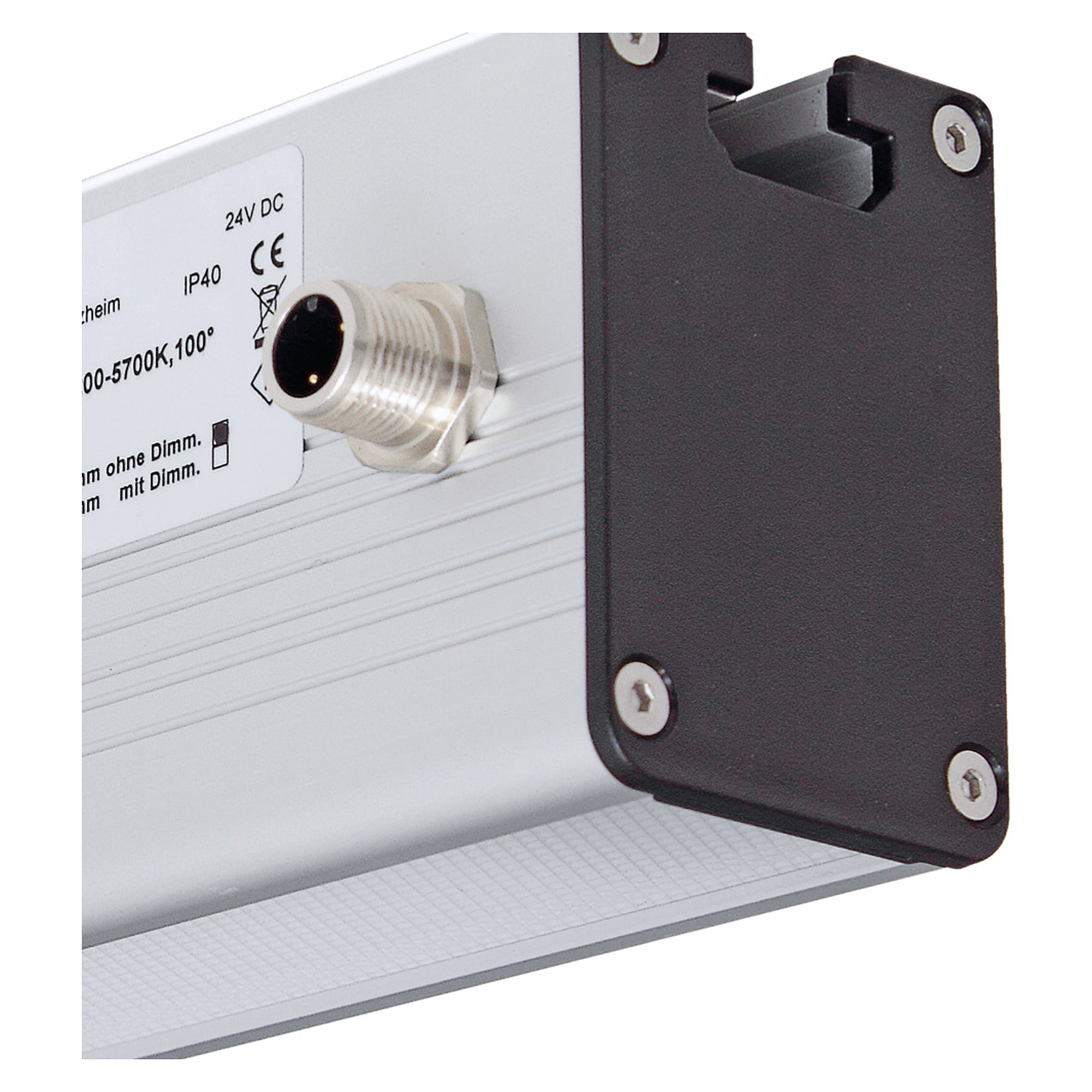 PROFILED DC LED-Profilleuchte 500 mm, 11 W, 100°, 5700K, M12 A-kodiert, 24V DC - LED2WORK 150314-01