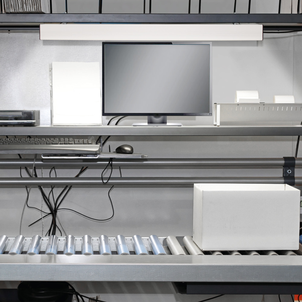 PROFILED AC luminaire profilé LED 500 mm variable, 14 W, 100°, 5700K, câble secteur 3 m, 120-277V AC - LED2WORK 150314-04