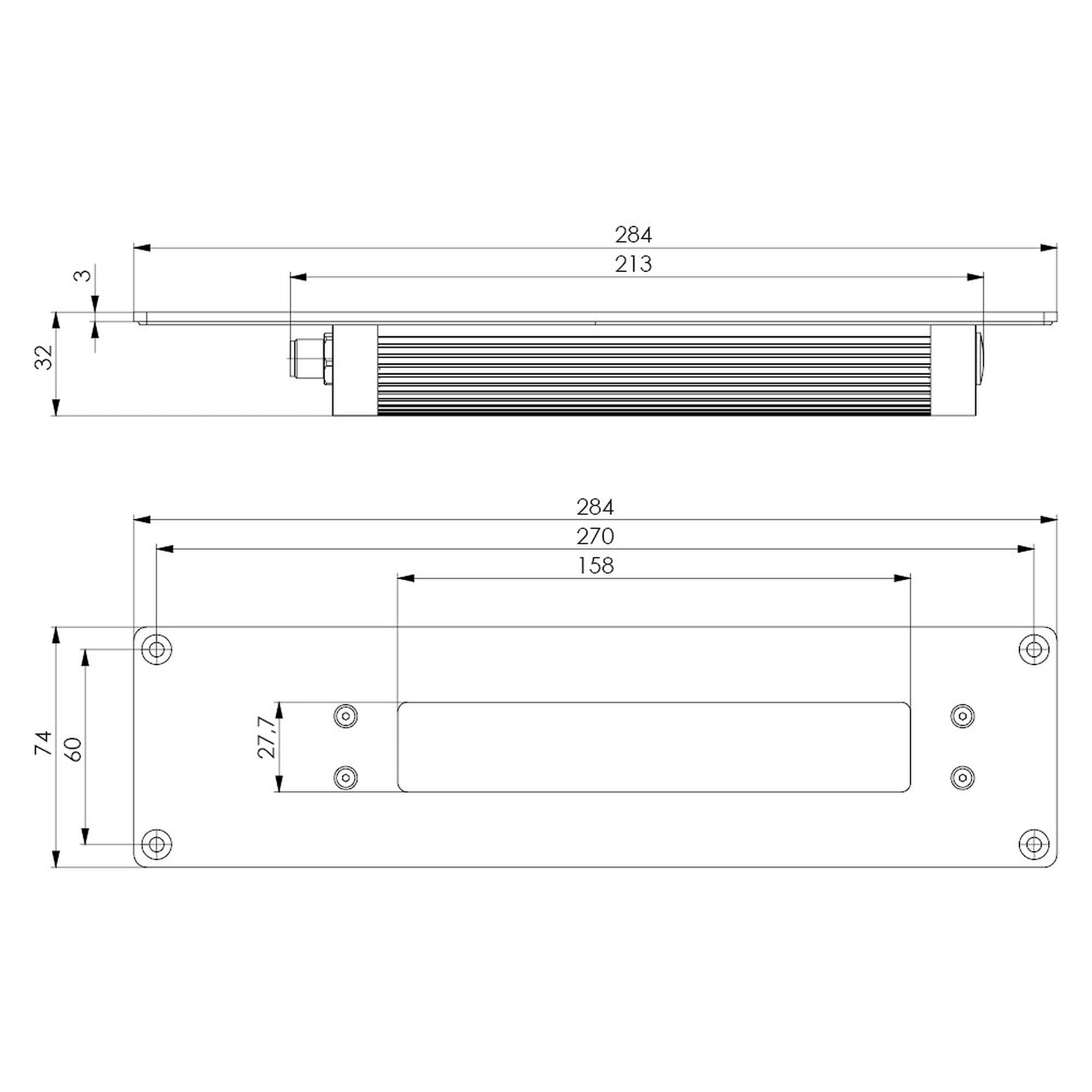 TUBELED_40 II Integrated éclairage de machine encastré 284 mm, 1418 lm, IP69K - LED2WORK 151010-03