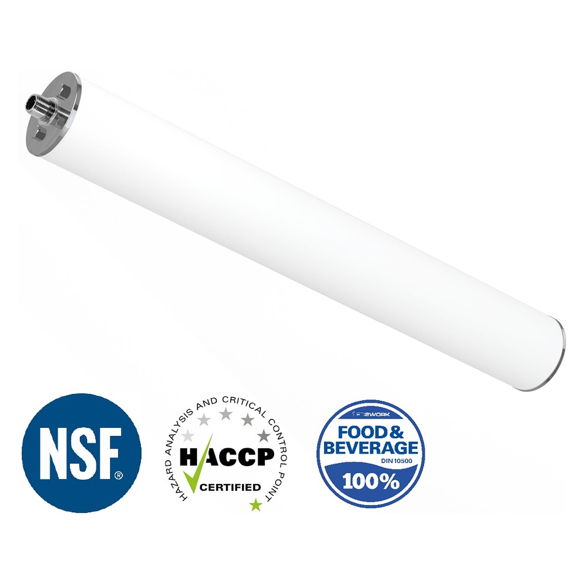 INROLED 50 CleanPro ECO LED-Rohrleuchte 305 mm, 6,5 W, IP69K, 24 V DC - LED2WORK 158010-02