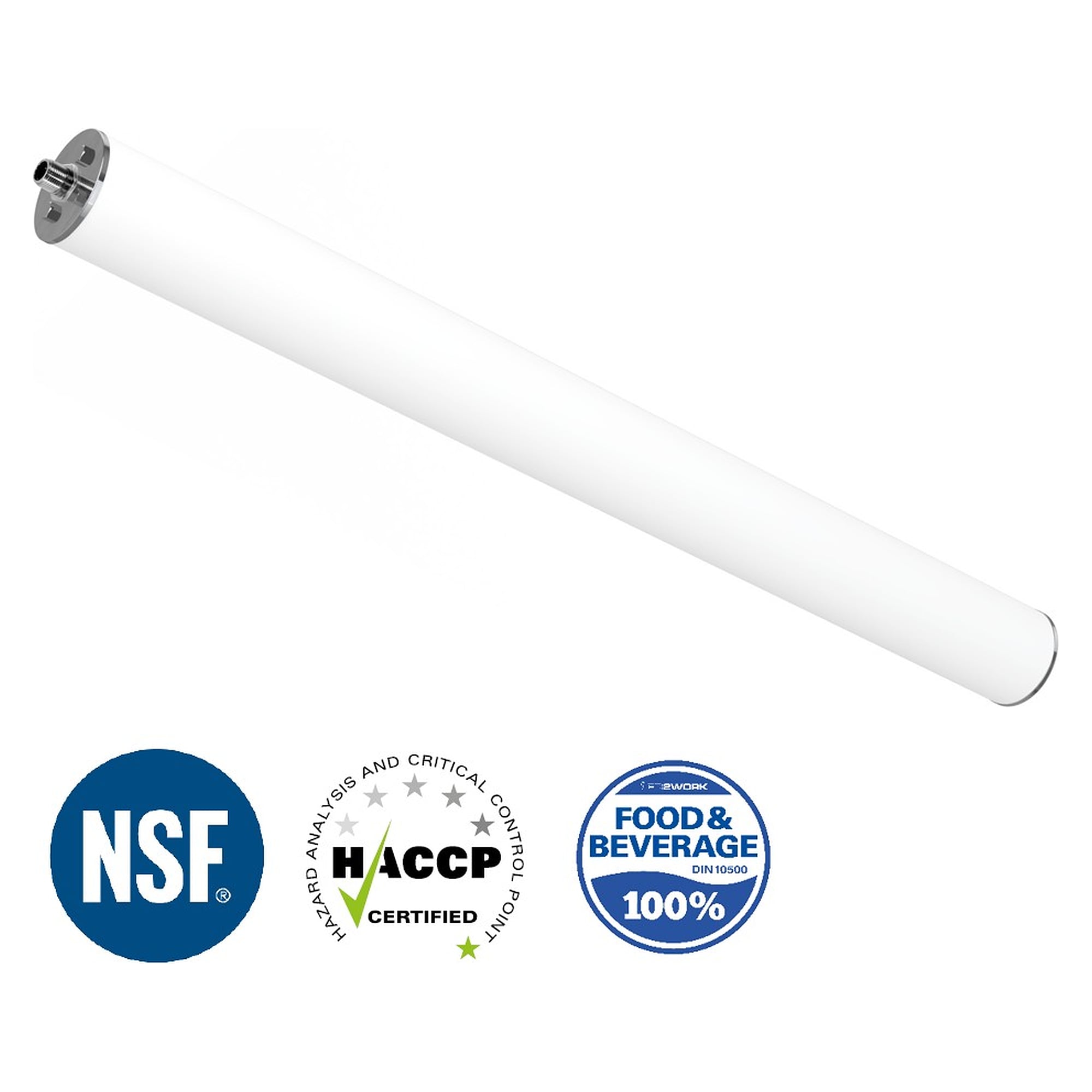 Tube LED INROLED 50 CleanPro POWER 1065 mm, 49,2 W, IP69K, 24 V DC - LED2WORK 158410-01