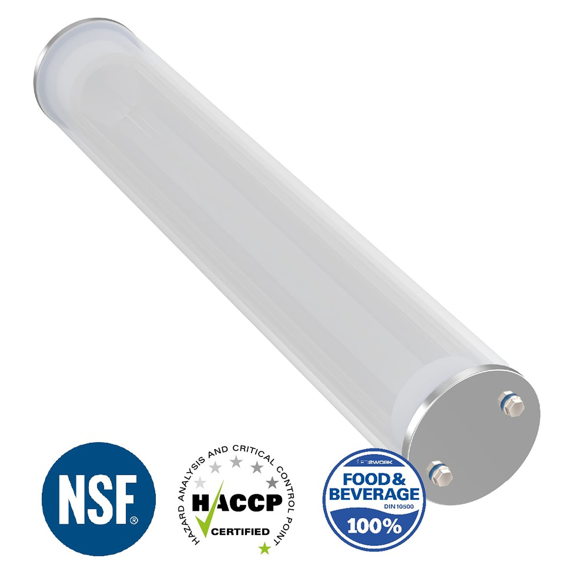 Tube LED INROLED 50 CleanPro RGB-W 1065 mm, IP69K, 24 V DC - LED2WORK 158490-01