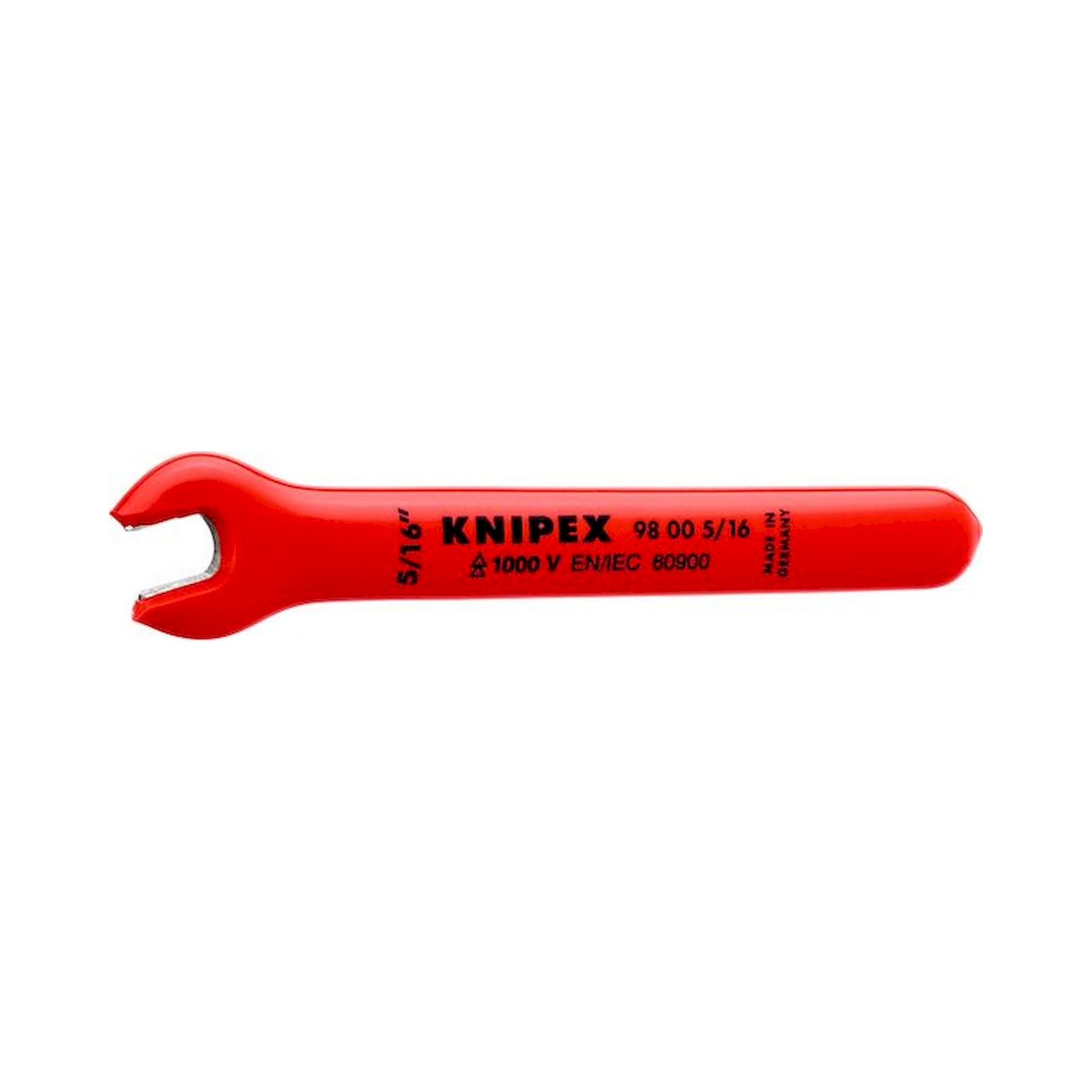 Knipex 98 00 5/16". Maulschlüssel, verchromt, Maulstellung 15°, Schlüsselweite 5/16", 108 mm