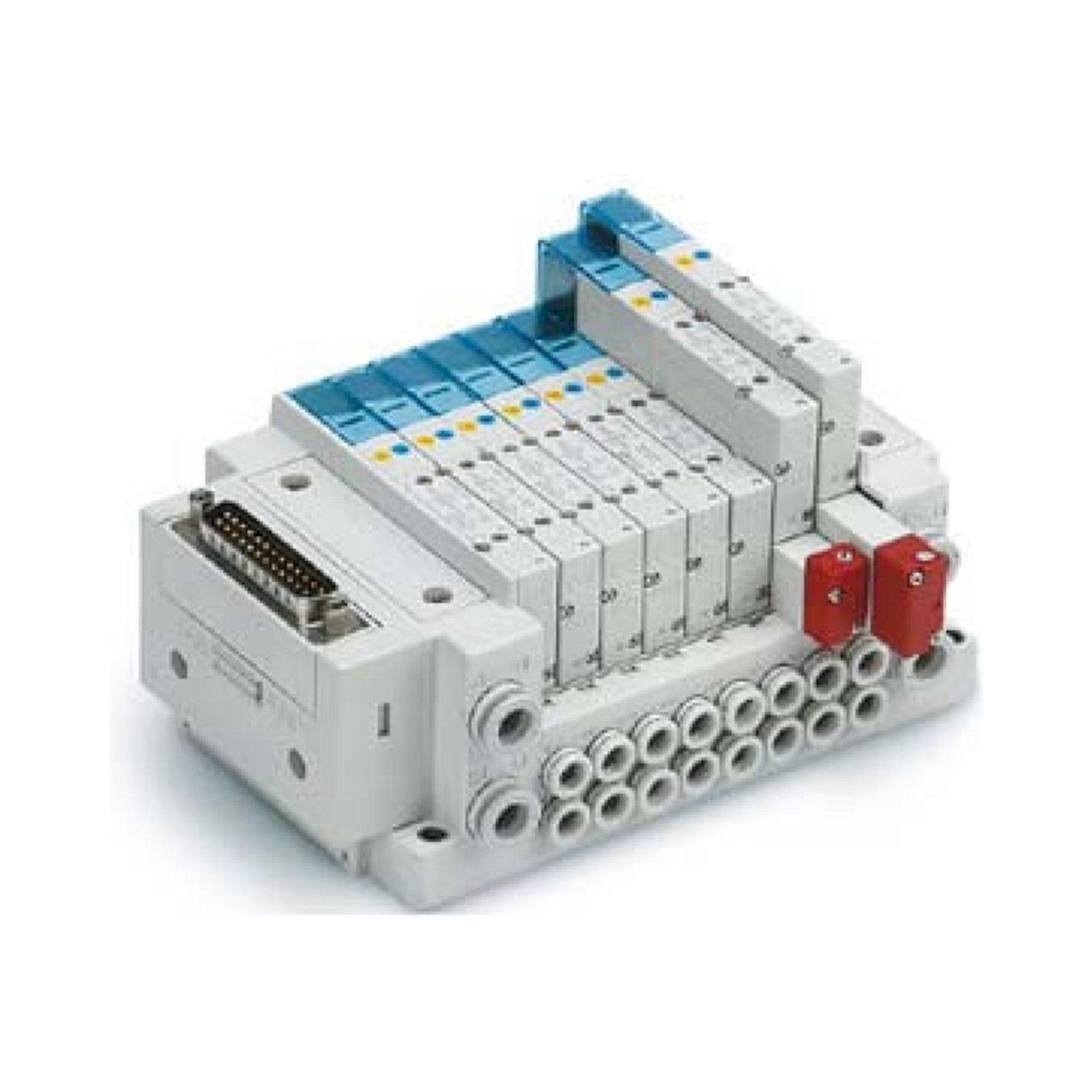 SMC SS5Y5-10F1-03B-C8. SS5Y5-10, Serie 5000, D-Sub-Stecker, Flachbandkabel (IP40), Anschlüsse seitlich