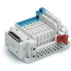 SMC SS5Y5-10F1-03B-C8. SS5Y5-10, 5000 Series Manifold, D-sub Connector, Flat Ribbon Cable (IP40), Side Ported
