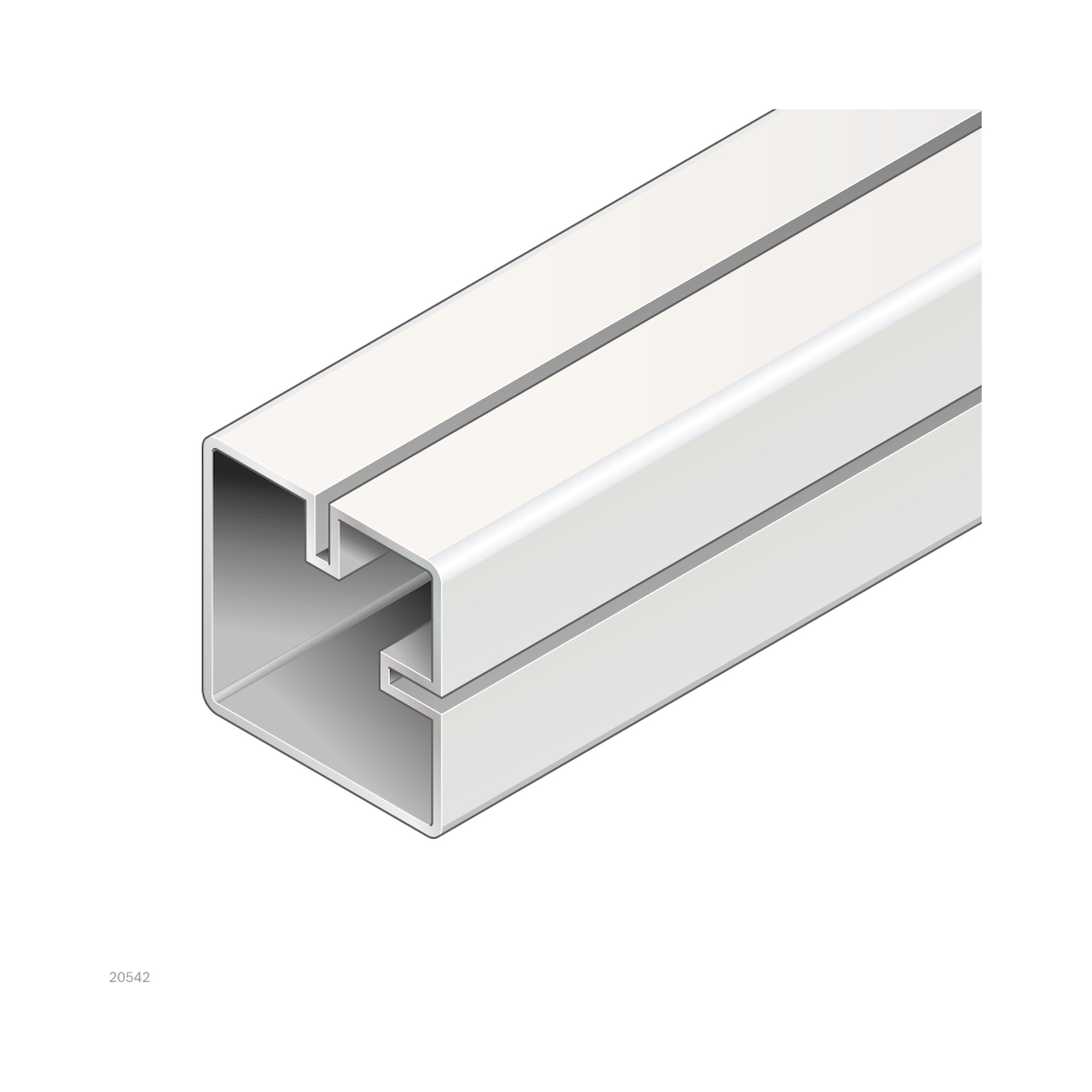 Vierkantrohr 50x50x2, Länge 6070 mm, Aluminium eloxiert - Bosch Rexroth 3842557960