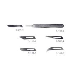 Bernstein 2-102. scalpel handle with 5 blades