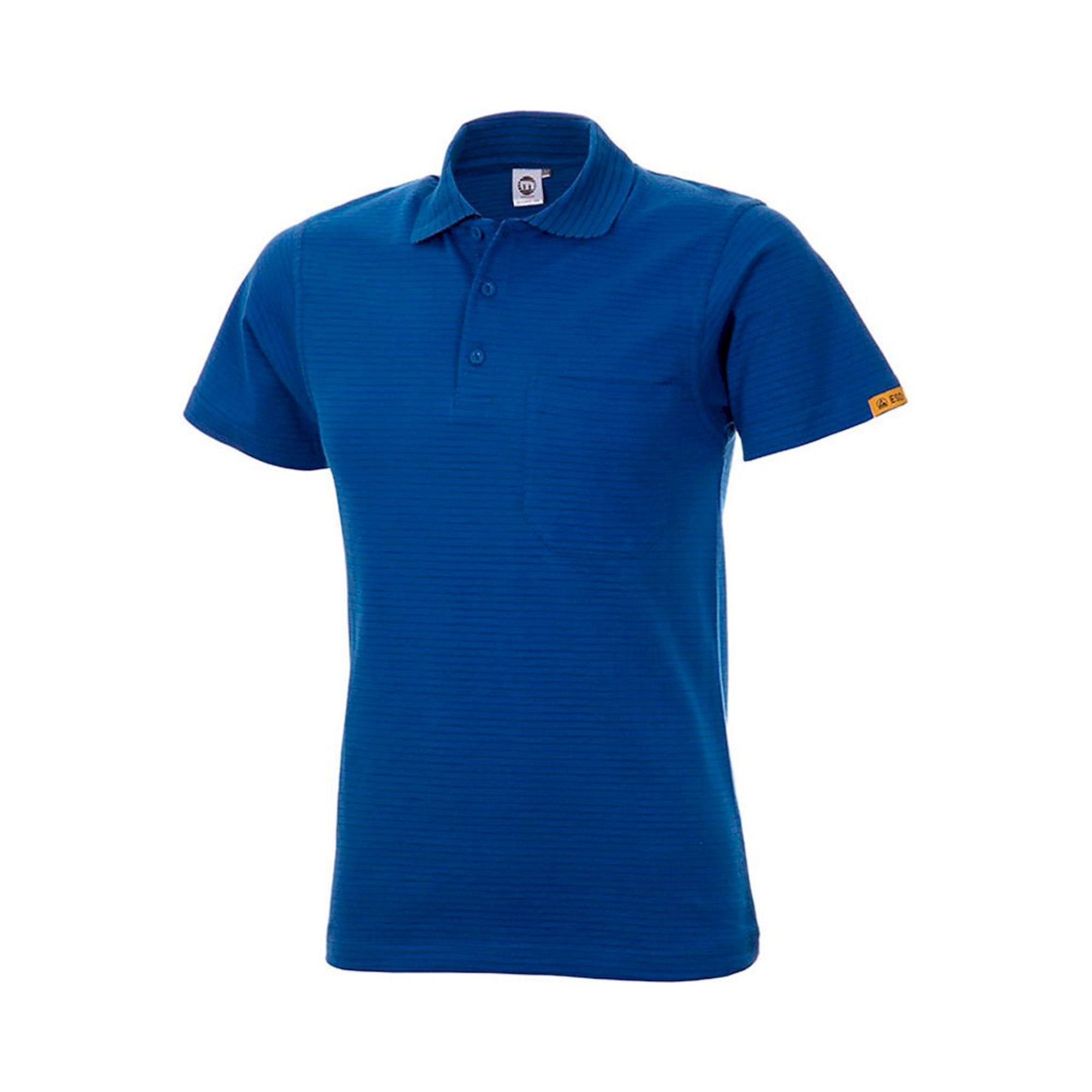 ESD Polo-Shirt Kurzarm, 96% Baumwolle, 4% Leitgarn, kobaltblau