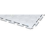 Ecotile E500/7/200. PVC floor tile, light grey, standard, studded, 4 pieces, 500x500x7 mm