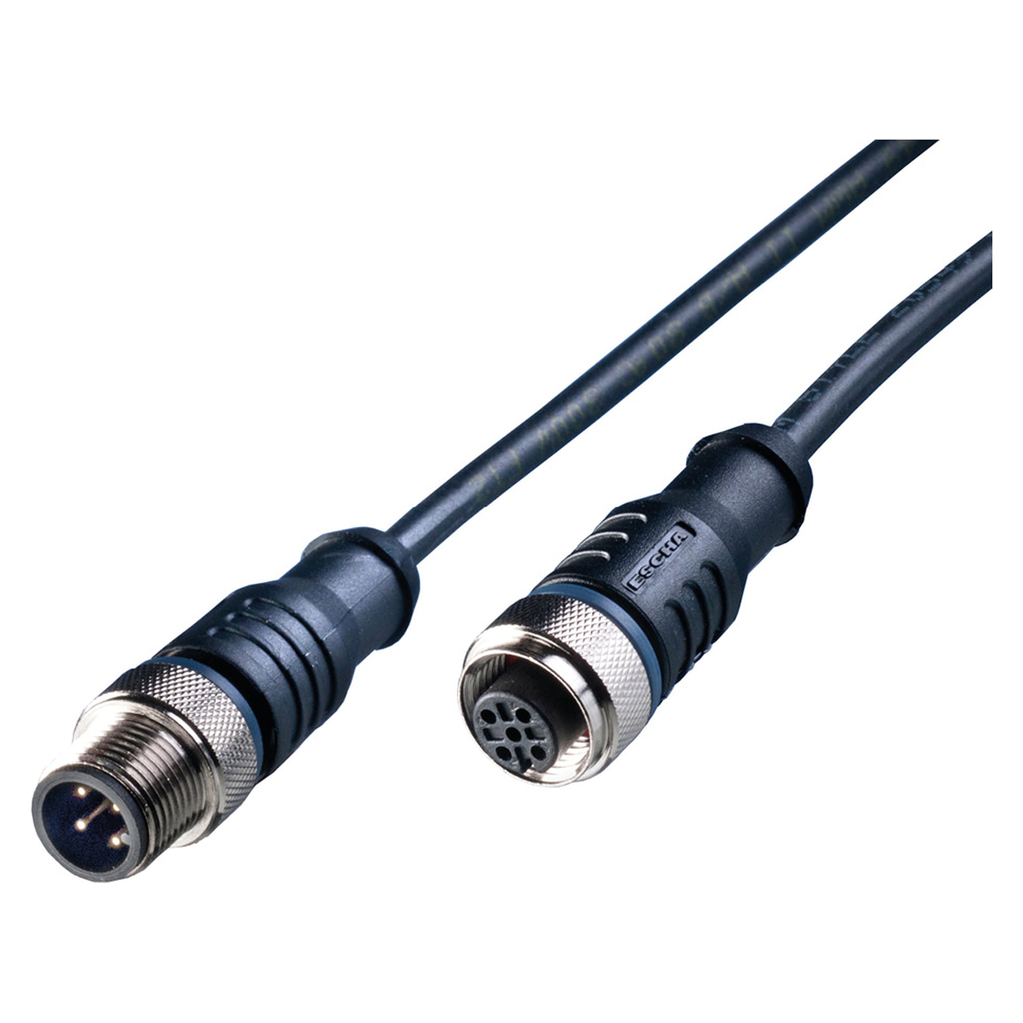 Sensor-Kabel 5 m, 4-polig, M12 Stecker/M12 Buchse, A-kodiert, 24V DC - LED2WORK 200100-01