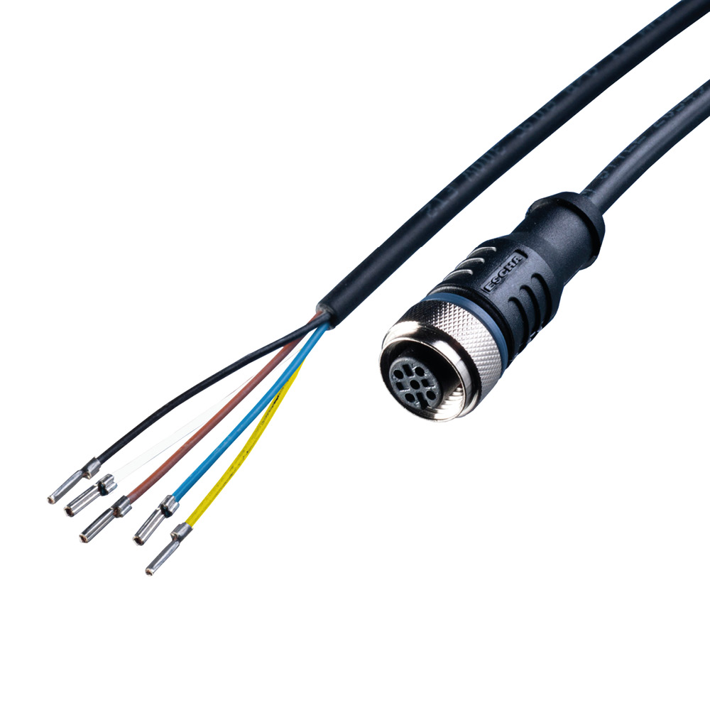 Sensorkabel 5-polig PUR 5 m, M12 Buchse auf offene Enden A-kodiert, 24V DC - LED2WORK 200100-10