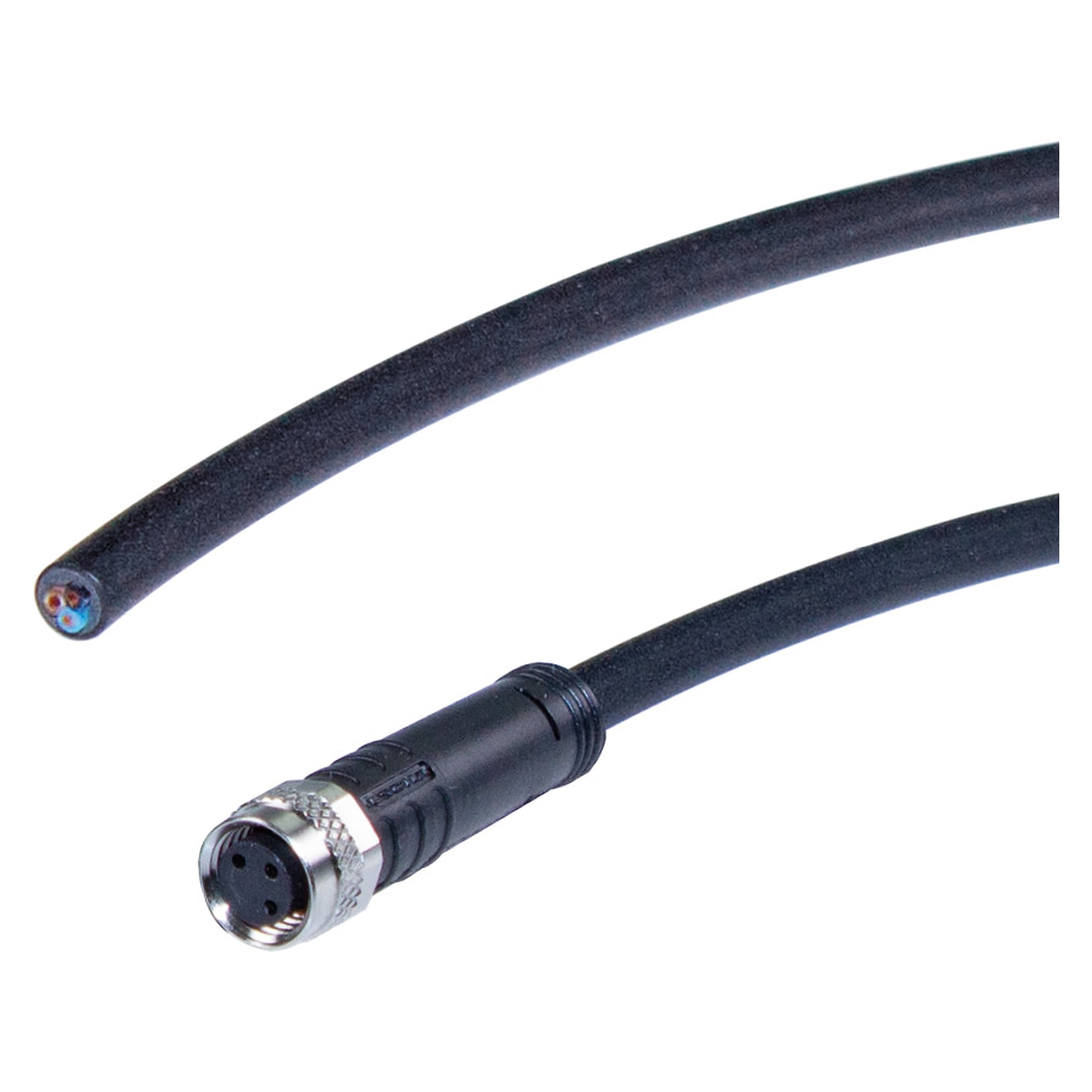 Sensorkabel PUR 10 m, M8-Buchse auf 3 offene Litzen, 24V DC - LED2WORK 200100-22