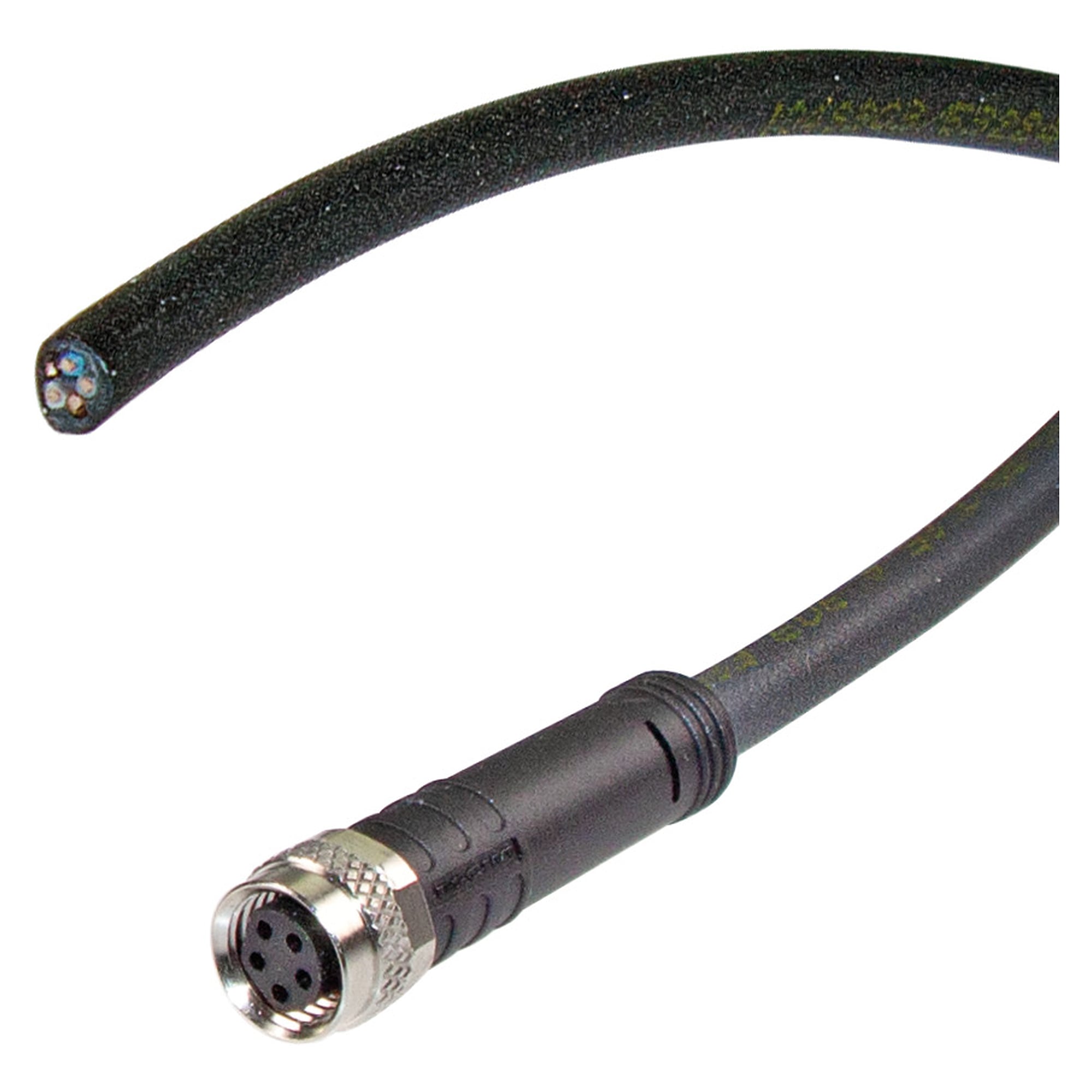 Sensorkabel PUR 5 m, M8-Buchse auf 5 offene Litzen, 24V DC - LED2WORK 200100-24