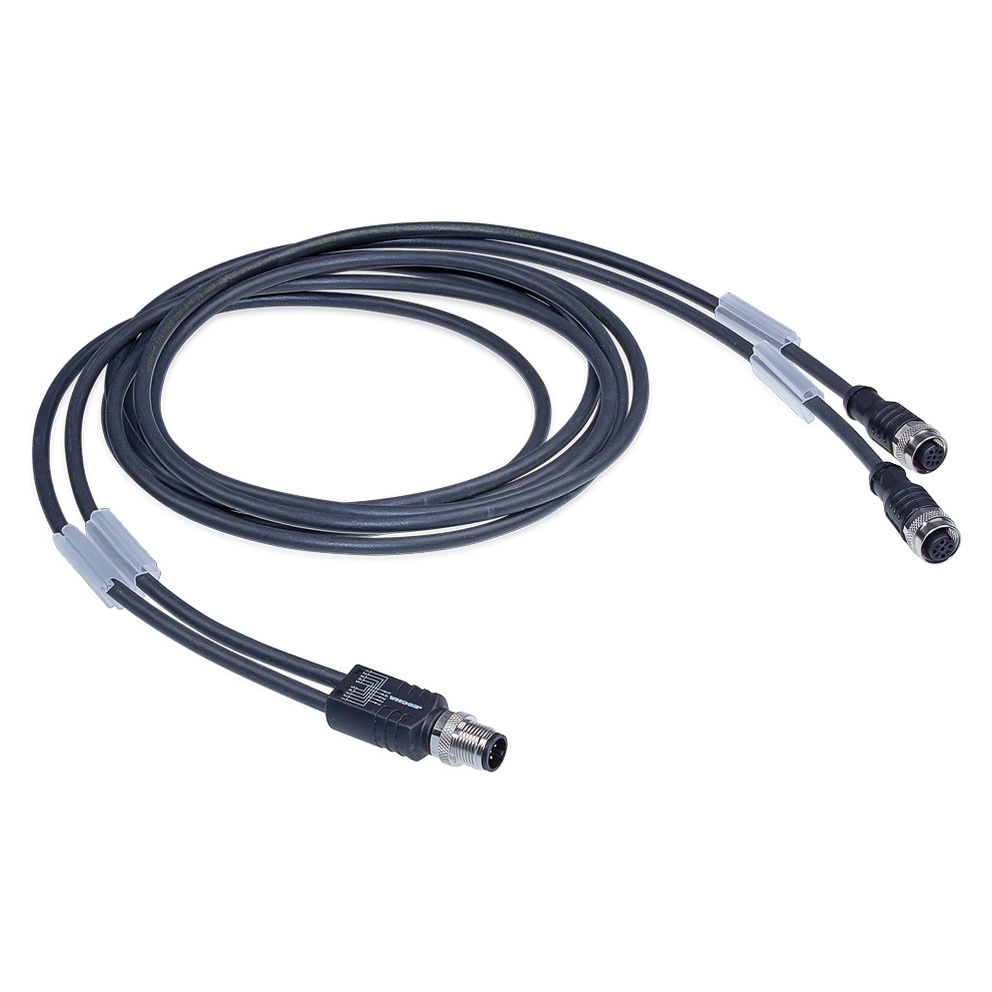 M12 Y-Verteiler mit Kabelabgang 2x 2 m, A-kodiert, 24V DC, 4 A - LED2WORK 200200-09